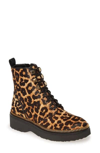 michael michael kors haskell leopard calf hair combat boot|Haskell Leopard Calf Hair Combat Boot .